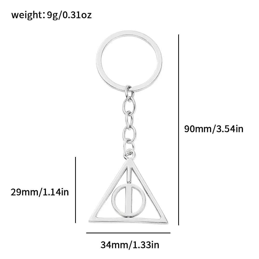 Deathly Hallows Keychain - Premium Rotated Metal Bag Accessory
