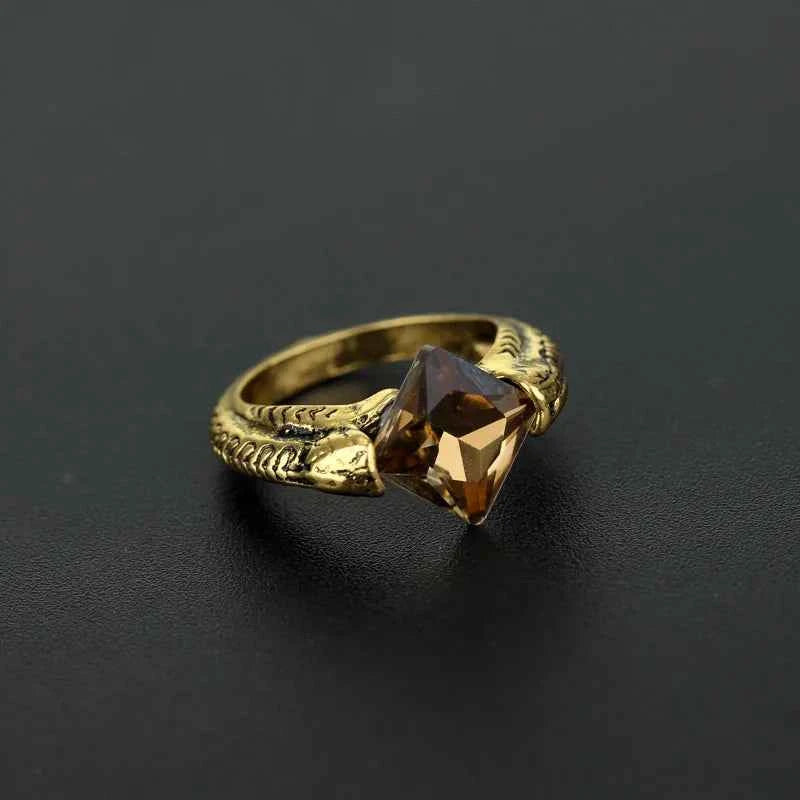 Deathly Hallows Ring - Elegant Voldemort Horcrux Crystal Jewelry