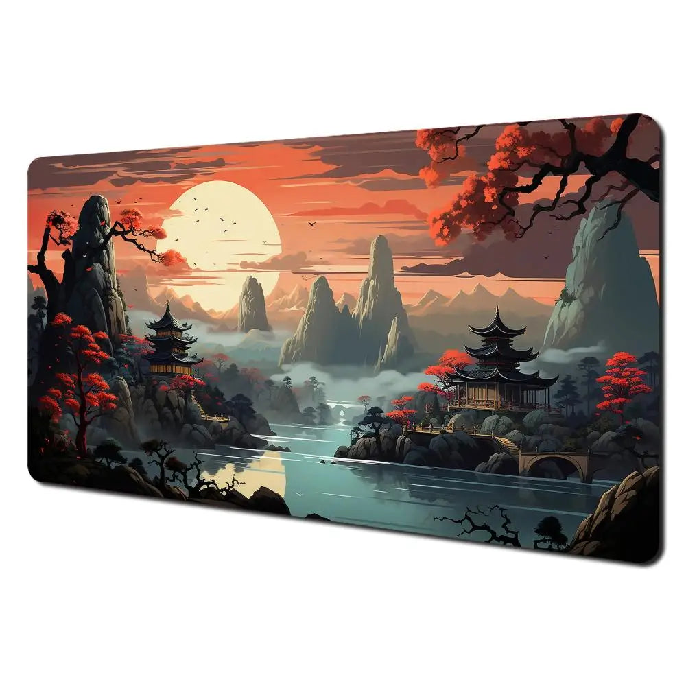 Premium Large Mouse Pad - Anti-Slip Art Landscape Desk Mat