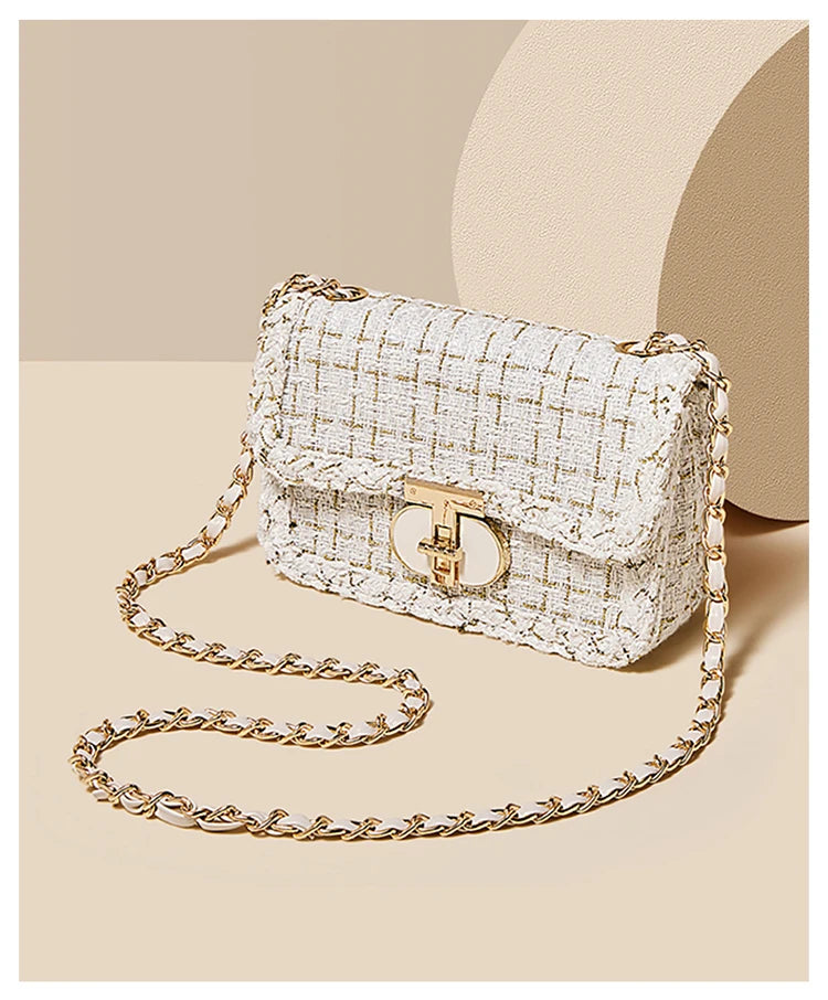 Elegant Chain Shoulder Bag - Sequined Embellishments