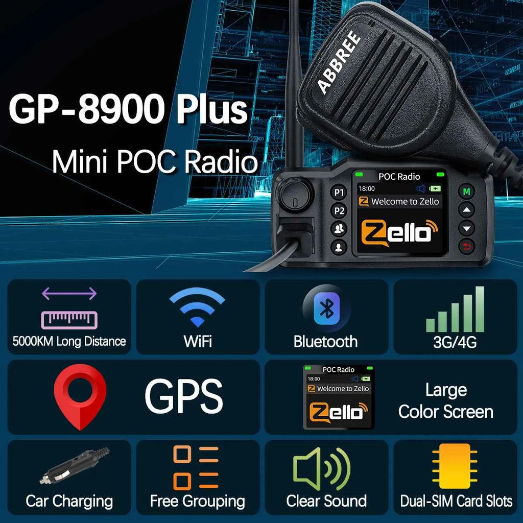 Professional Network Car Walkie Talkie - Global POC Radio GPS