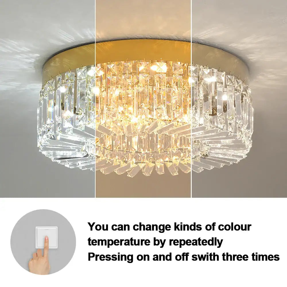 Elegant Modern Crystal Chandelier - LED Ceiling Light