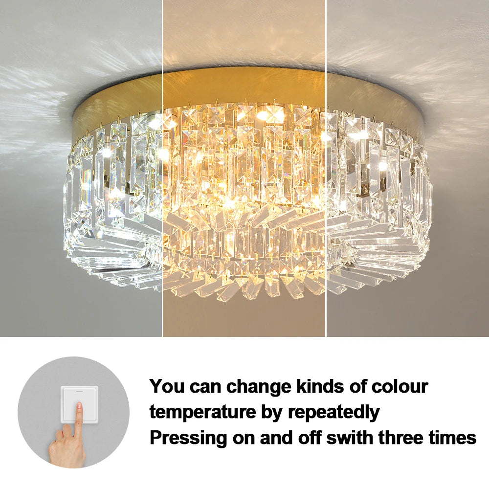 Elegant Modern Crystal Chandelier - LED Ceiling Light