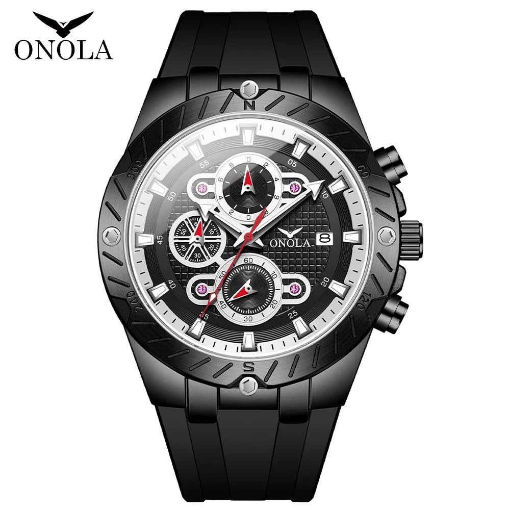 Premium Men's Sports Quartz Watch - Luminous & Waterproof