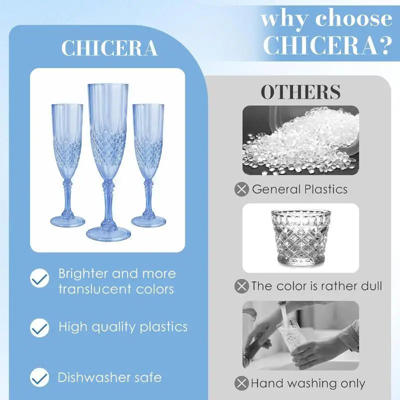 Elegant Champagne Goblet Set - Crystal High-Stem Wine Glasses