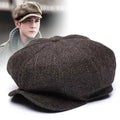 Winter wool cap - Thickened tweed newsboy style in multiple colors