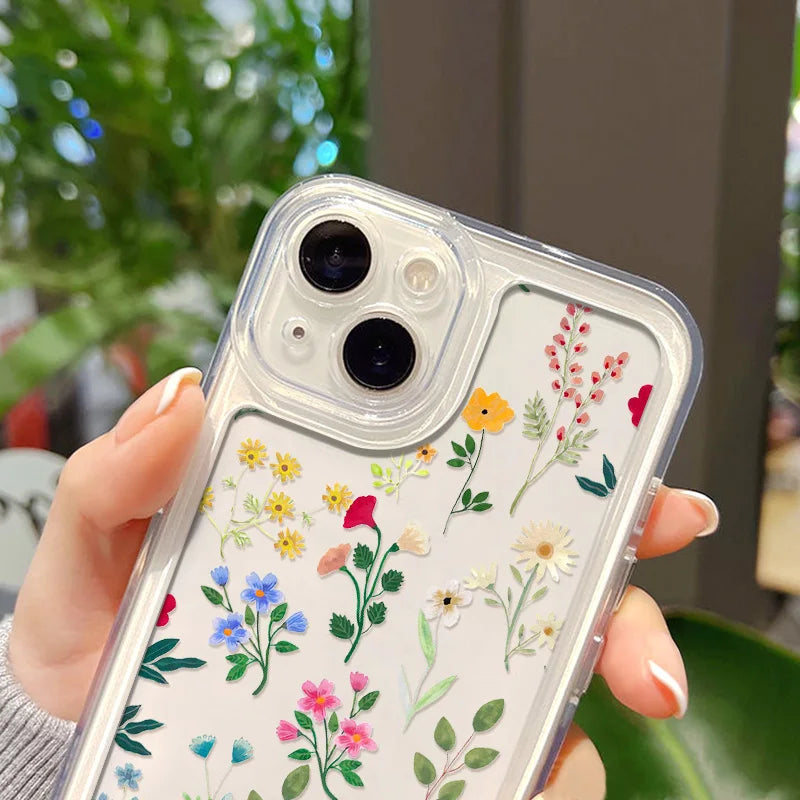 Elegant Soft Flower Phone Case - Clear Cover for Samsung