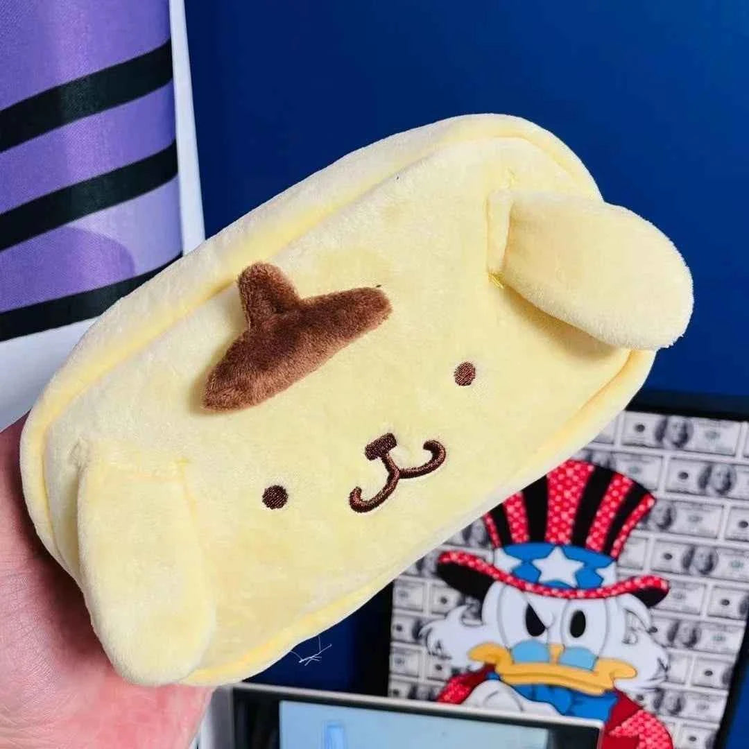 Large Capacity Plush Makeup Bag - Soft Character Cosmetic Organizer & Pencil Case for Girls - Tulique