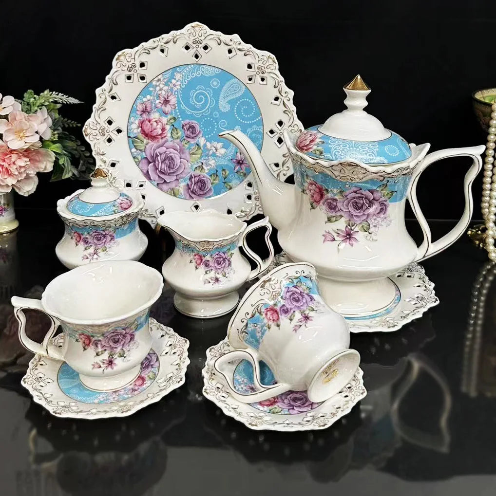 Elegant Palace Style Tea Set - Premium Porcelain Collection