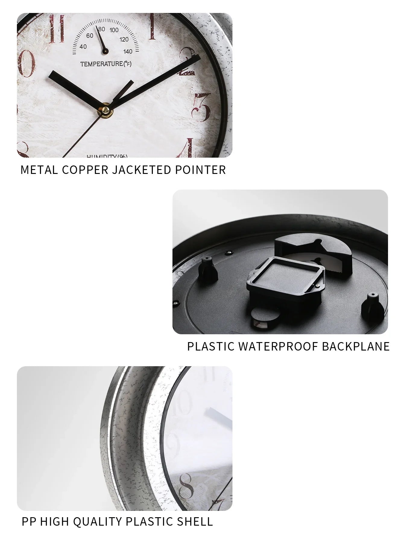 Premium Waterproof Wall Clock - Silent & Stylish Decor