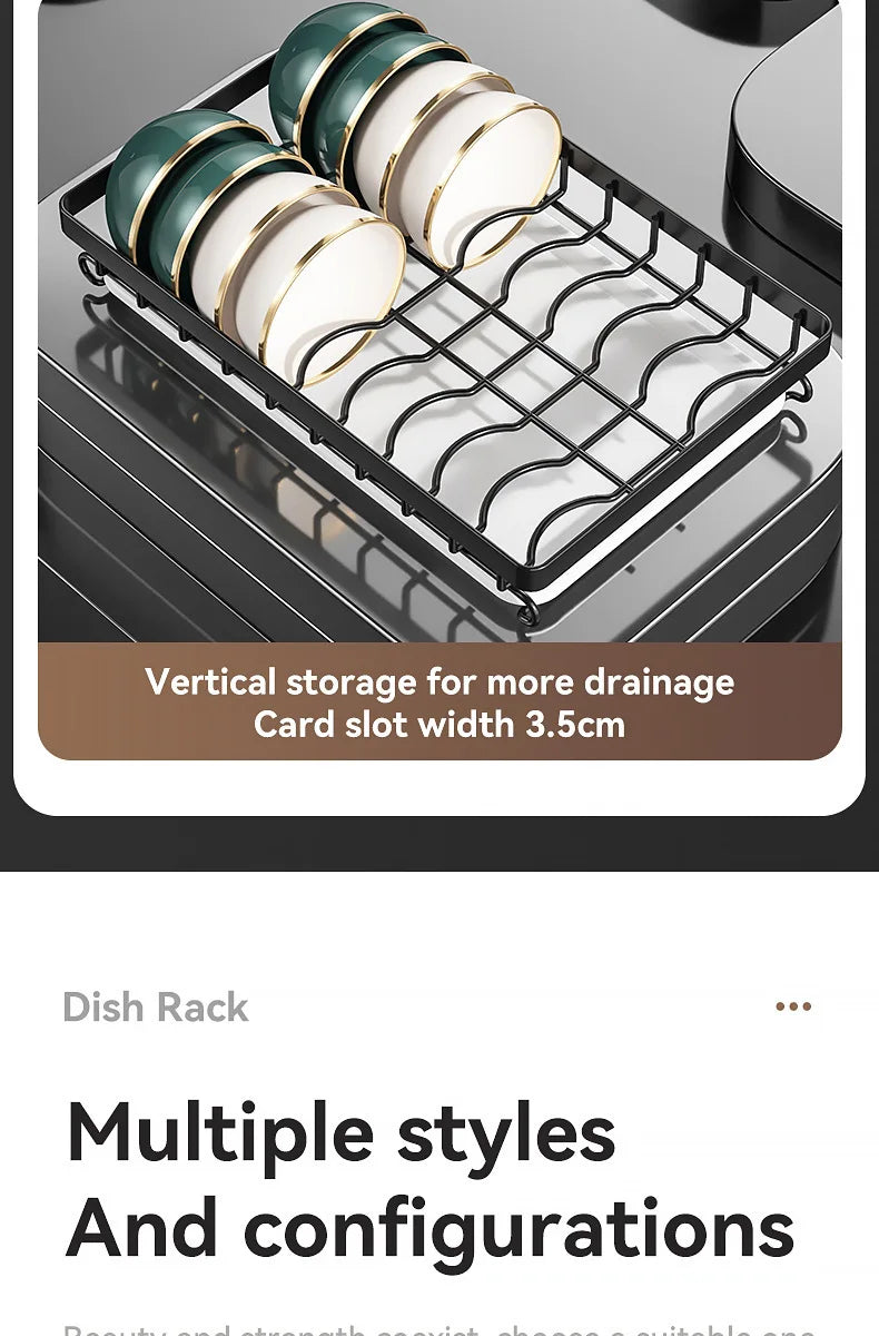 Premium Kitchen Tableware Organizer - Multi-use Drain Rack