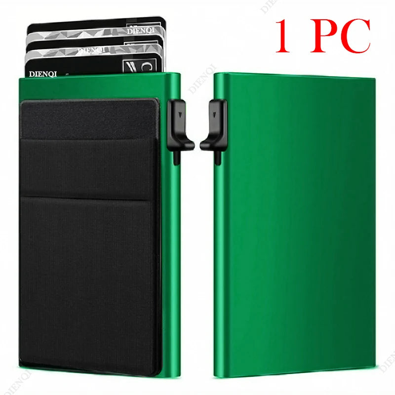 Premium Minimalist Metal Wallet - RFID Blocking Card Holder