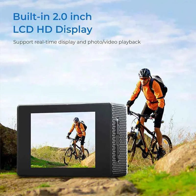 Professional 4K Action Camera - Waterproof Outdoor Video Recorder