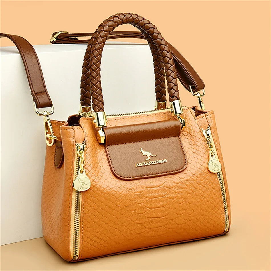 Elegant Designer Crossbody Bag - Premium Soft Leather