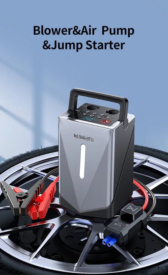Portable Jump Starter with Air Compressor - 2500A Power Bank
