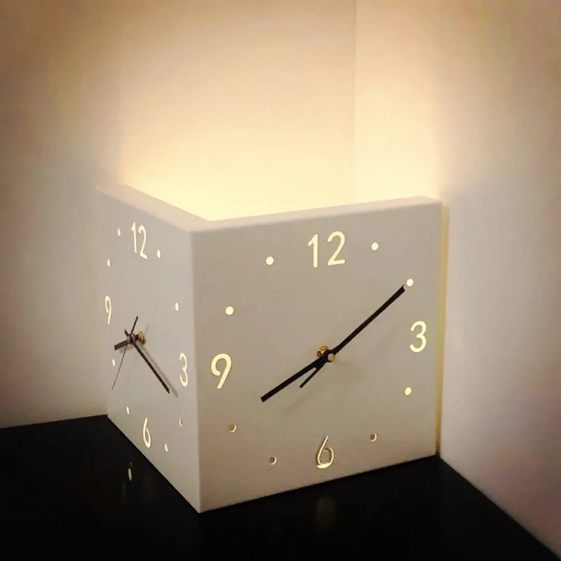 Elegant Double Sided Wall Clock - Silent Analog Display