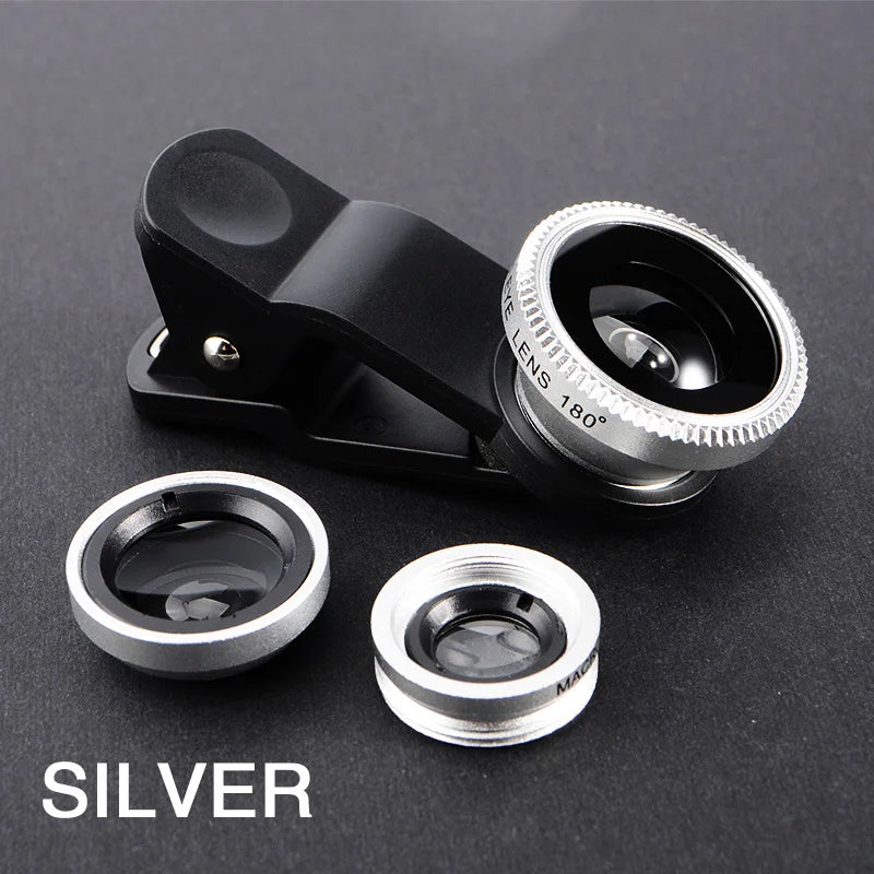 Professional Smartphone Camera Lens Kit - 3in1 Fisheye & Wide Angle