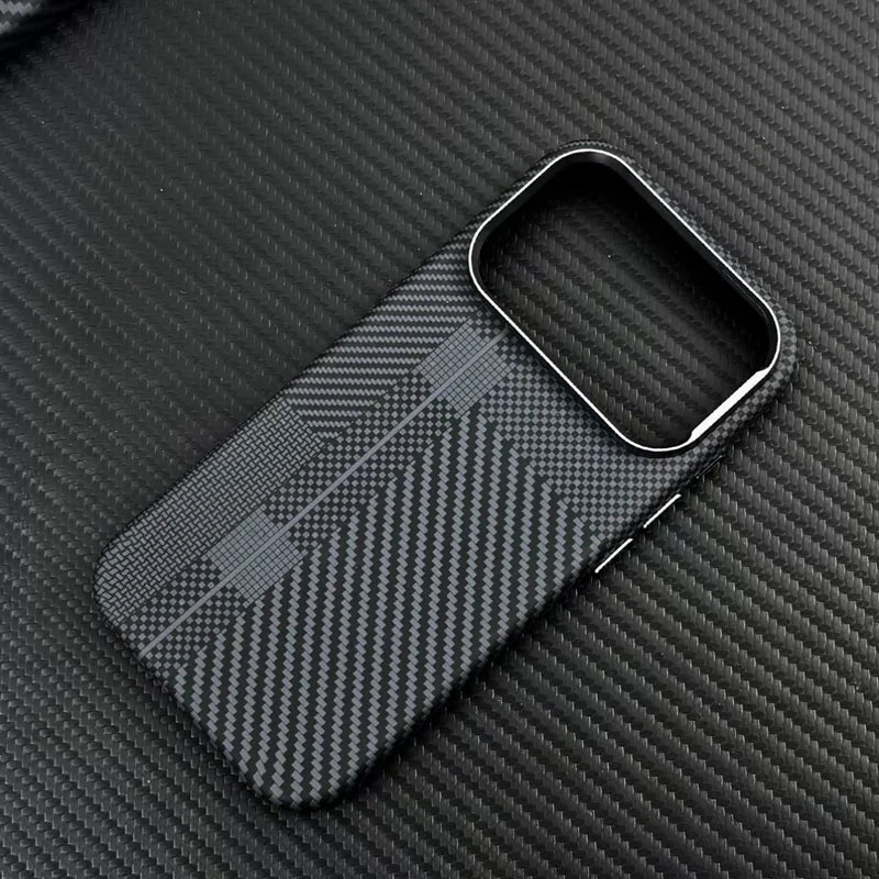 Luxury Carbon Fiber iPhone Case - MagSafe & Shockproof