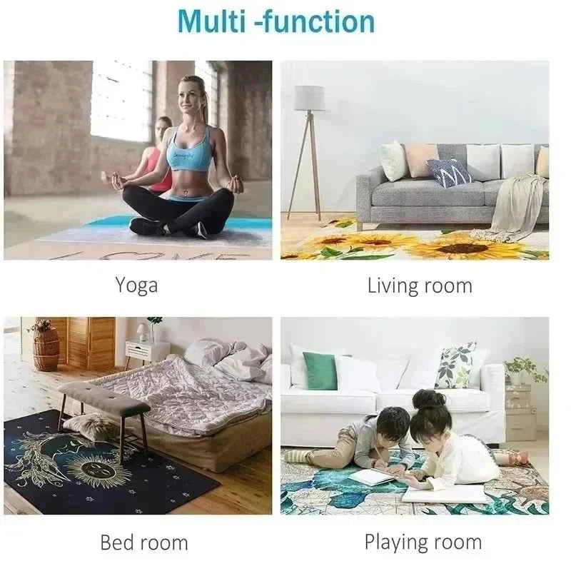 Luxury European Large Area Rugs - Non-Slip Living Room Carpet