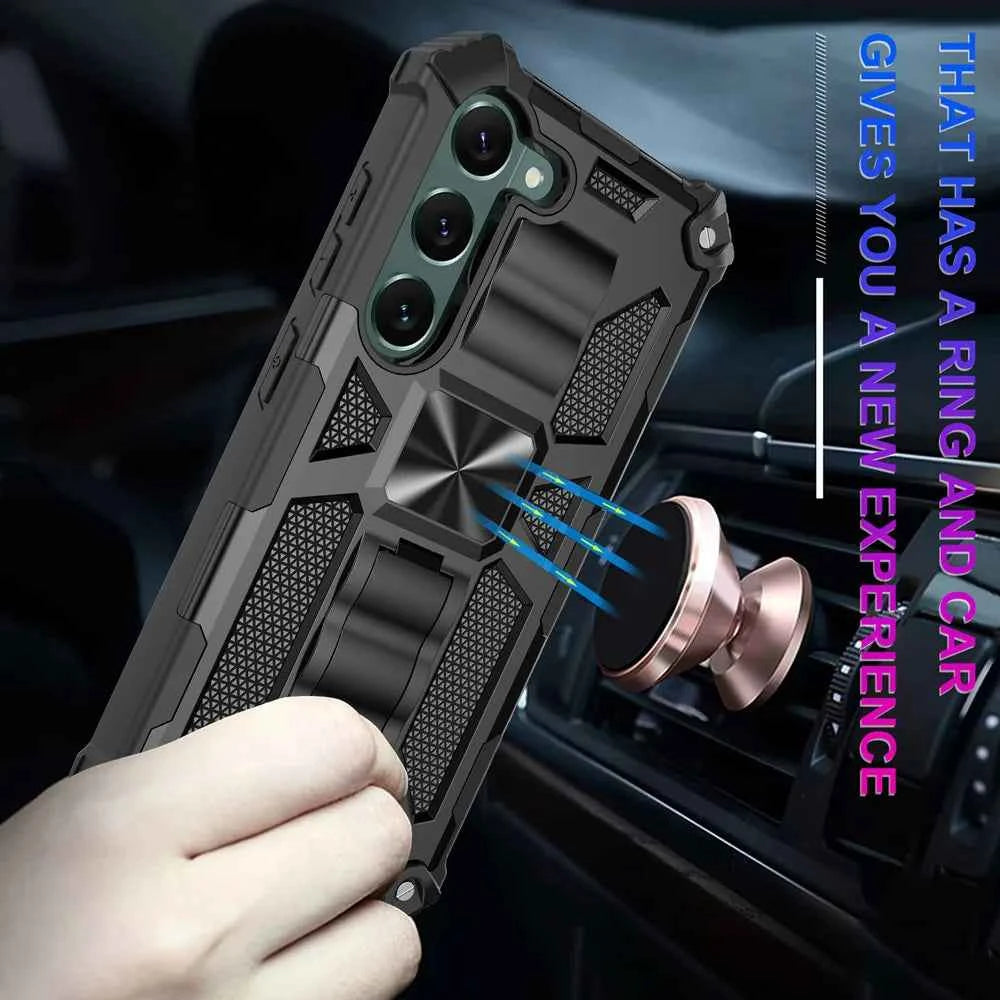 Premium Shockproof Phone Case with Built-in Kickstand