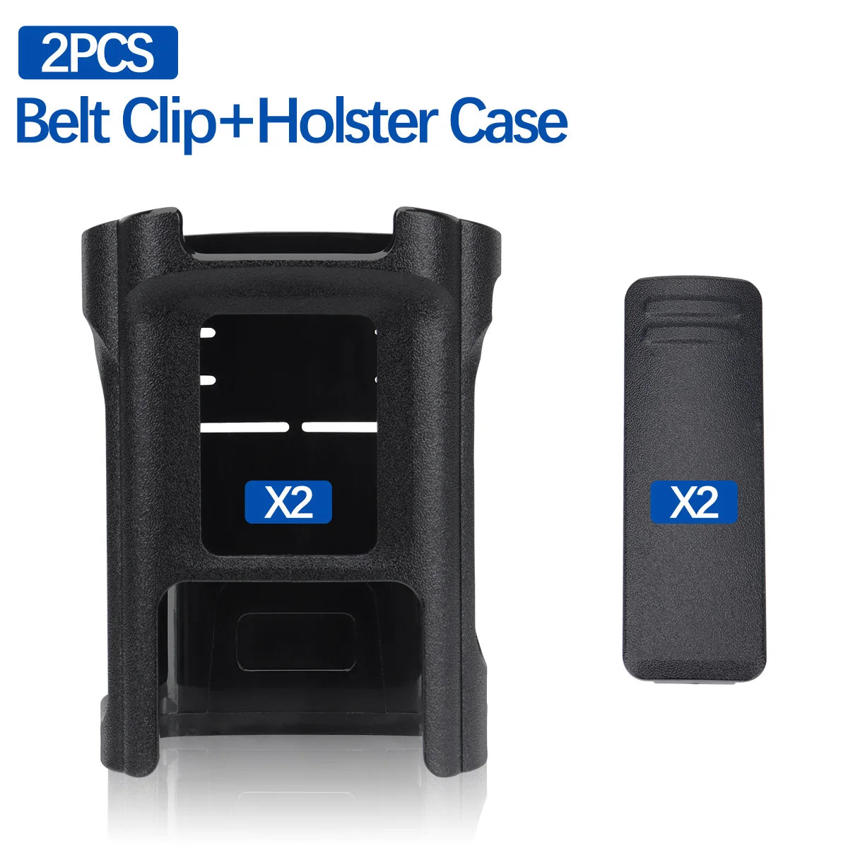 Professional Radio Holster & Belt Clip Set - Rugged Carry Case