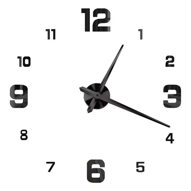 Elegant Modern Large Wall Clock - 3D DIY Quartz Design