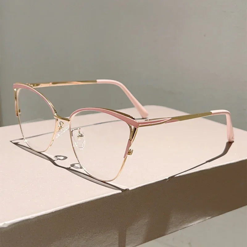 Luxury Oversized Cat Eye Glasses - Vintage Optical Frames