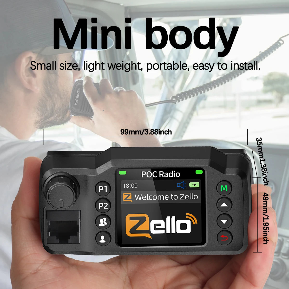 Professional Network Car Walkie Talkie - Global POC Radio GPS