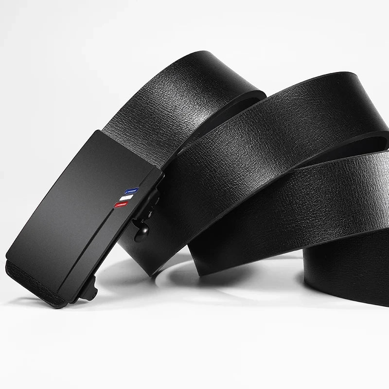 Luxury Genuine Leather Men's Belt with Automatic Buckle