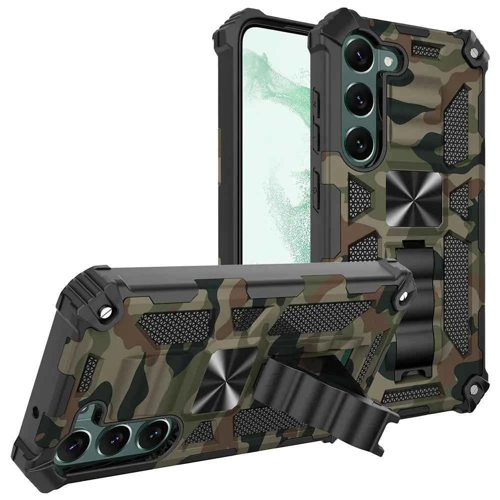 Premium Shockproof Phone Case with Built-in Kickstand