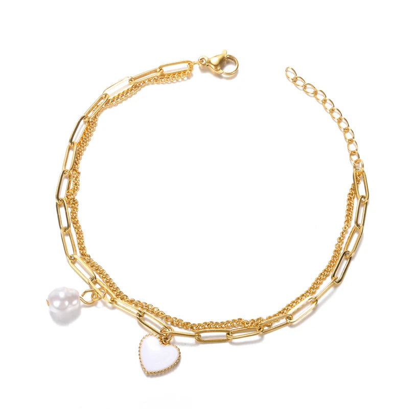 Elegant Zircon Flowers Bracelet - Luxury Gold Steel Jewelry