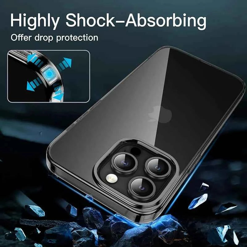Premium Transparent Black Silicone Case - Ultra Thin Clear Shell