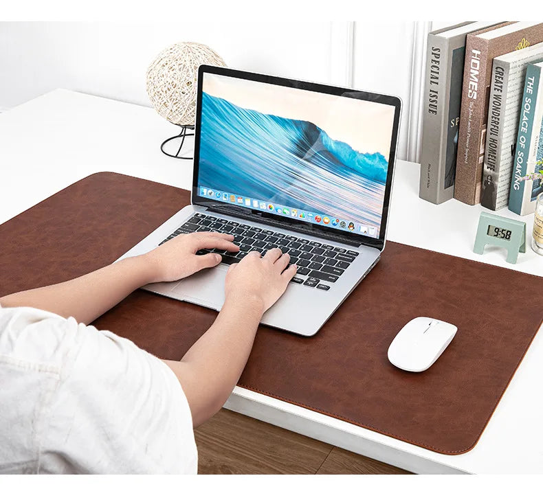 Premium Waterproof Desk Pad - Non-slip PU Leather Mat