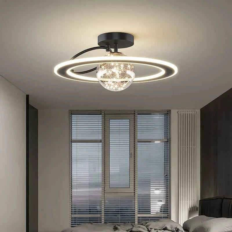 Modern Golden Glass Ball Ceiling Lamp - Luxury Home Decor Fixture