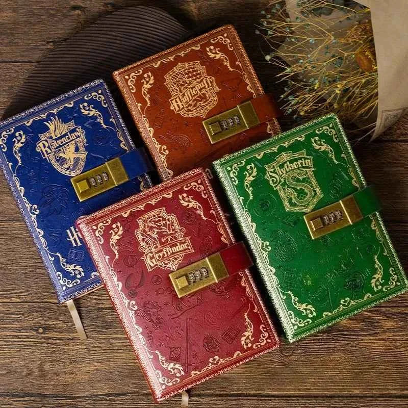 Retro Password Book with Lock A5 Anime Diary Notebook