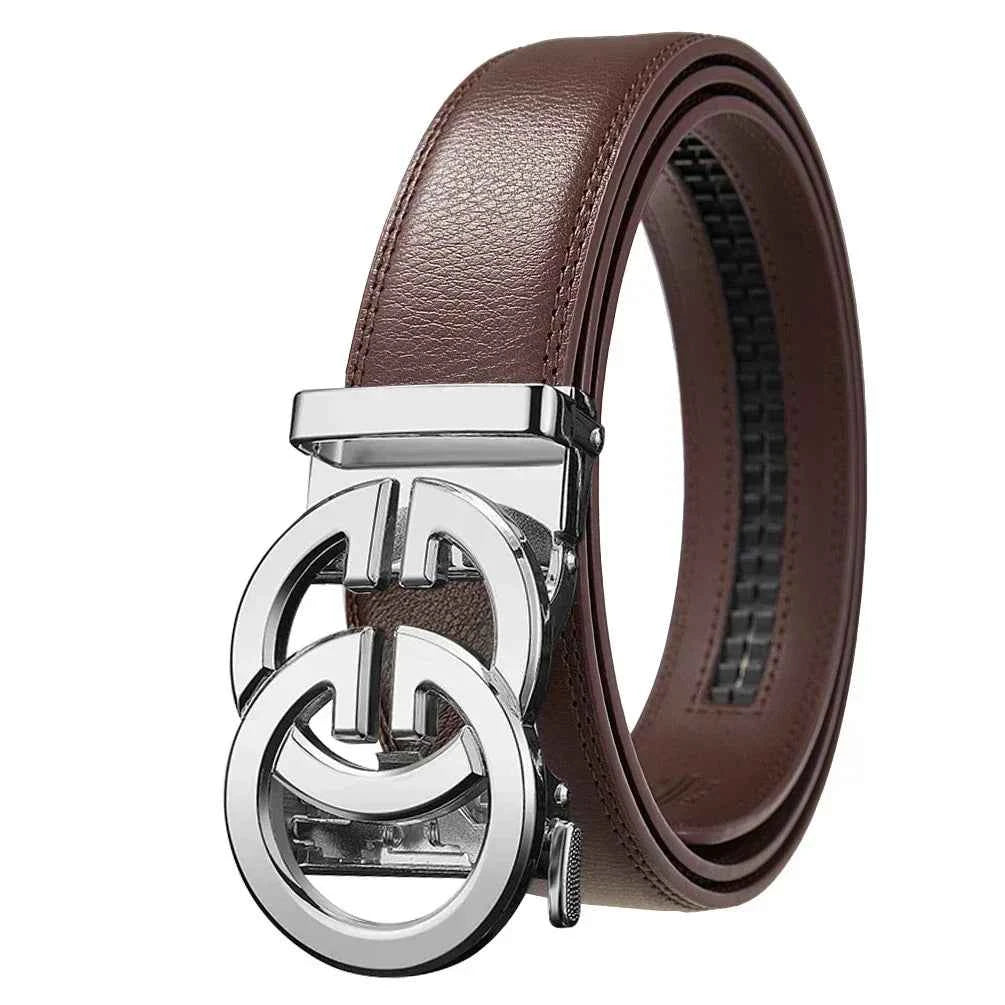 Luxury Men Leather Belt - Automatic Business Waistband