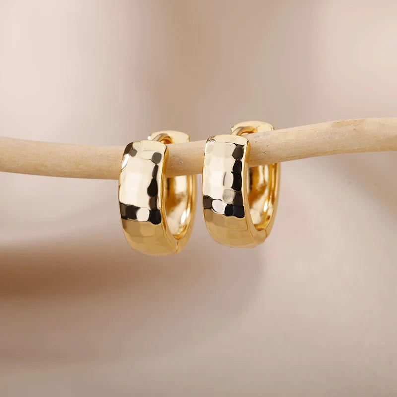 Elegant Star Hoop Earrings - Stainless Steel Y2K Jewelry