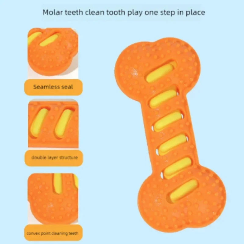 Premium Dog Chew Toy - Dental Cleaning & Leaky Treat Function