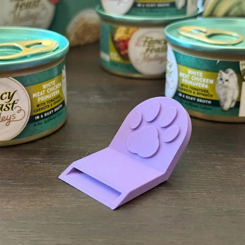 Pet Can Opener 1Pc Durable Plastic Non Slip Handle Easy Clean Kitchen Tool for Dog Cat Food Can Opening