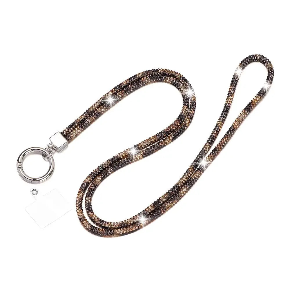 Luxury Rhinestone Phone Lanyard Strap - Sparkling Crystal Chain