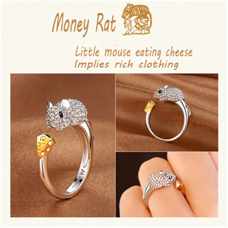 Luxury Crystal Animal Ring - Adjustable Statement Jewelry