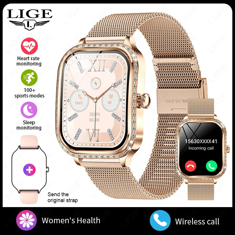Luxury Women's Smart Watch - 1.75" HD Display & Bluetooth Call