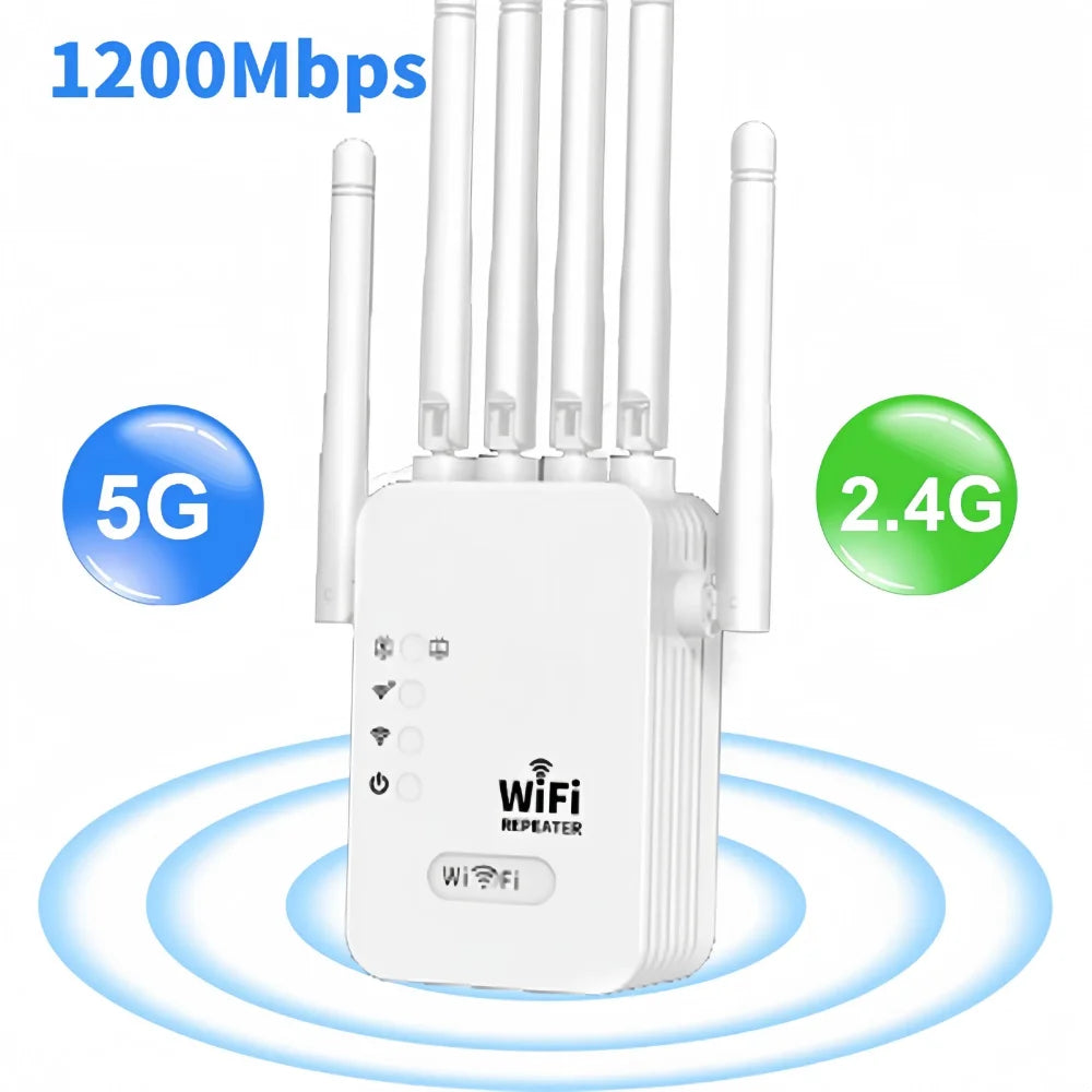 Pro Wireless WiFi Range Extender - 1200Mbps Dual-Band Repeater
