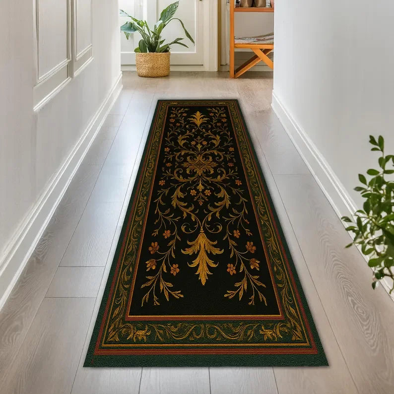 Luxury Baroque Carpet Rug - Vintage Hallway & Living Room Floor Mat