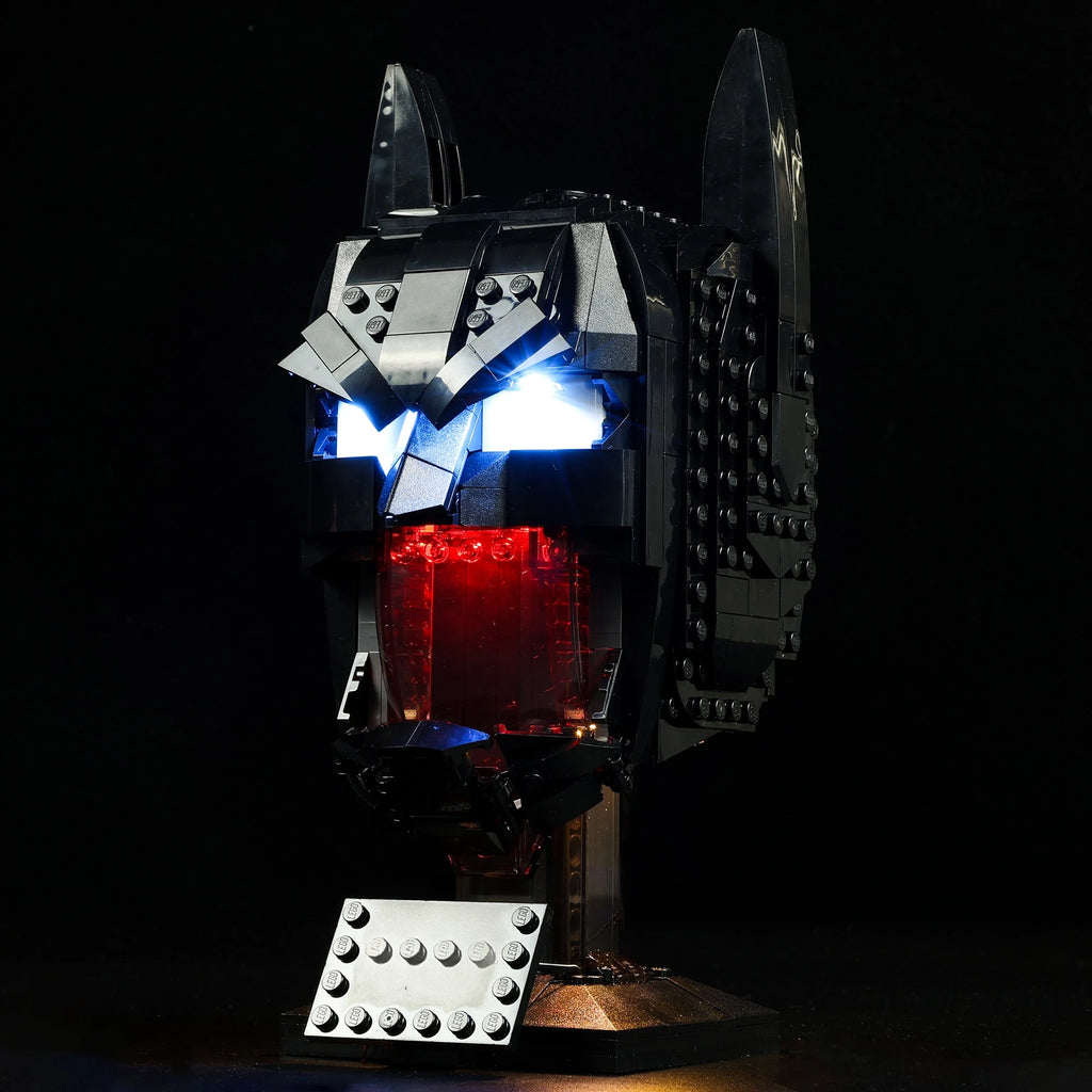Premium Batman Cowl Light Set - USB LED Building Brick Lamp