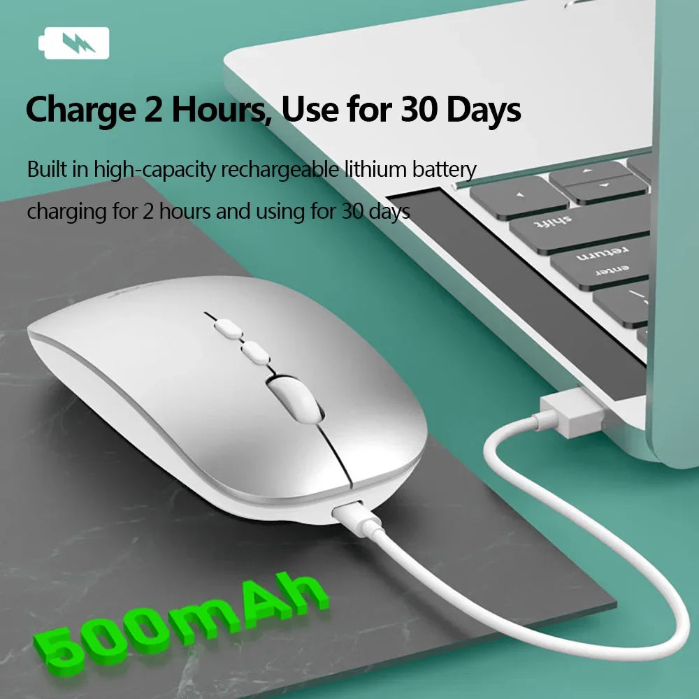 Wireless Gaming Mouse - Rechargeable & Silent Click