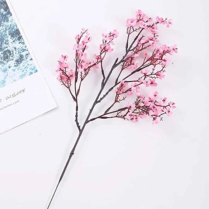 Elegant Artificial Cherry Blossoms & Gypsophila
