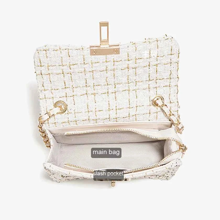 Elegant Chain Shoulder Bag - Sequined Embellishments