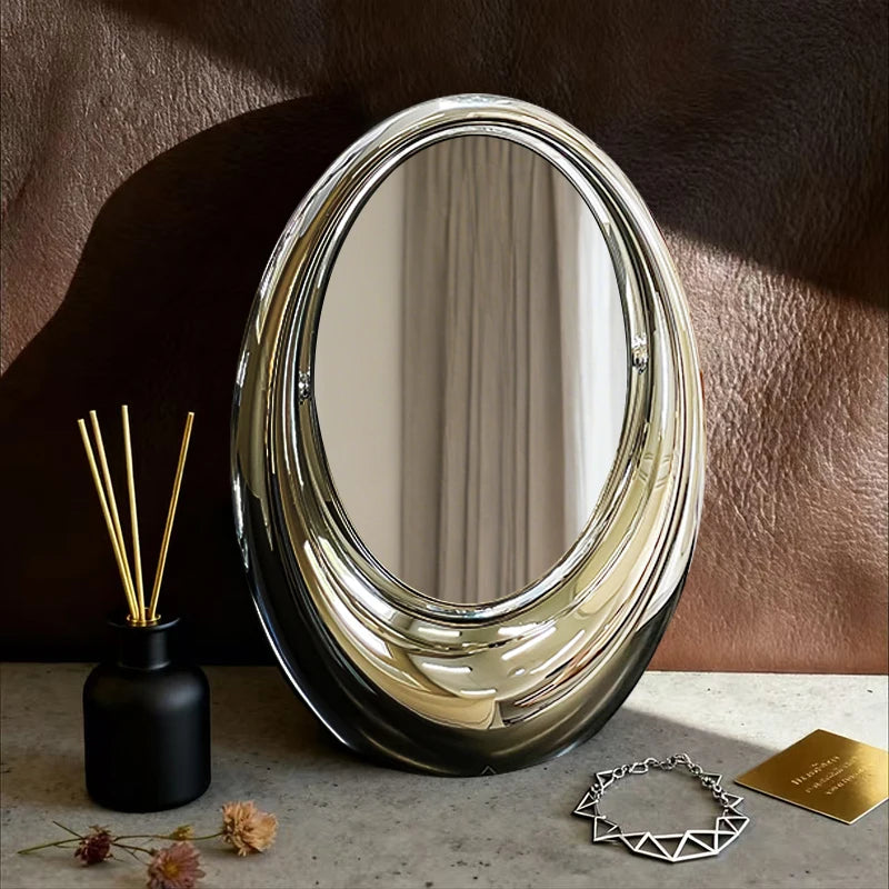 Luxury Double-Sided Rotating Desktop Makeup Mirror