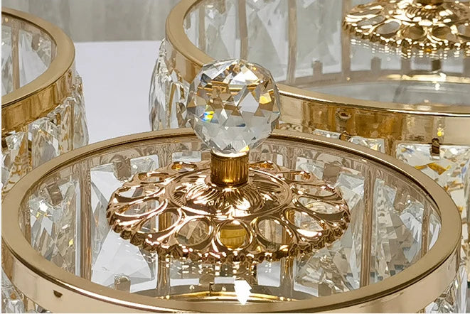 Elegant Luxury Crystal Fruit Bowl with Lid - Home Decor